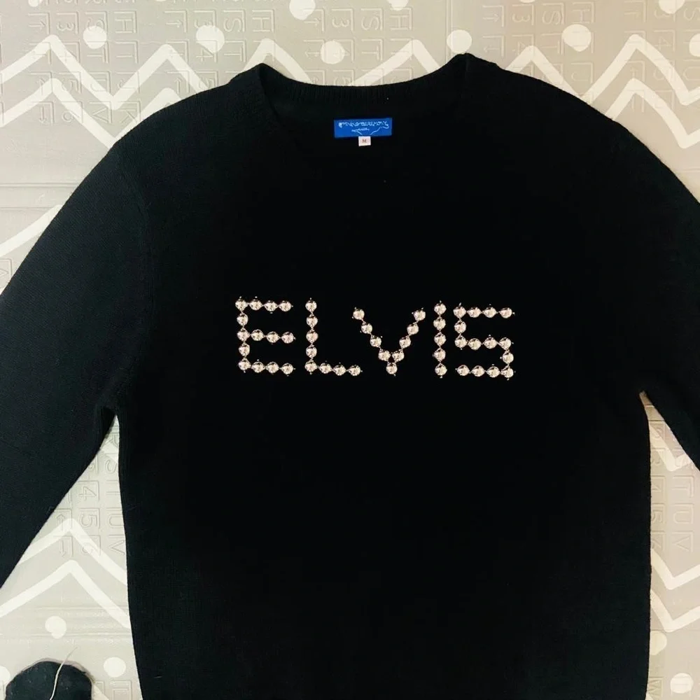 Opening Ceremony X Elvis Presley metal embroidered sweater sweatshirt